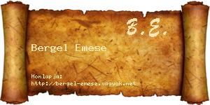 Bergel Emese névjegykártya