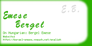 emese bergel business card